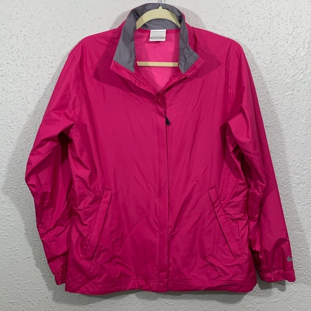 Nike Golf Storm-Fit Fuchsia Pink Lightweight Full Zip Windbreaker Jacket size M